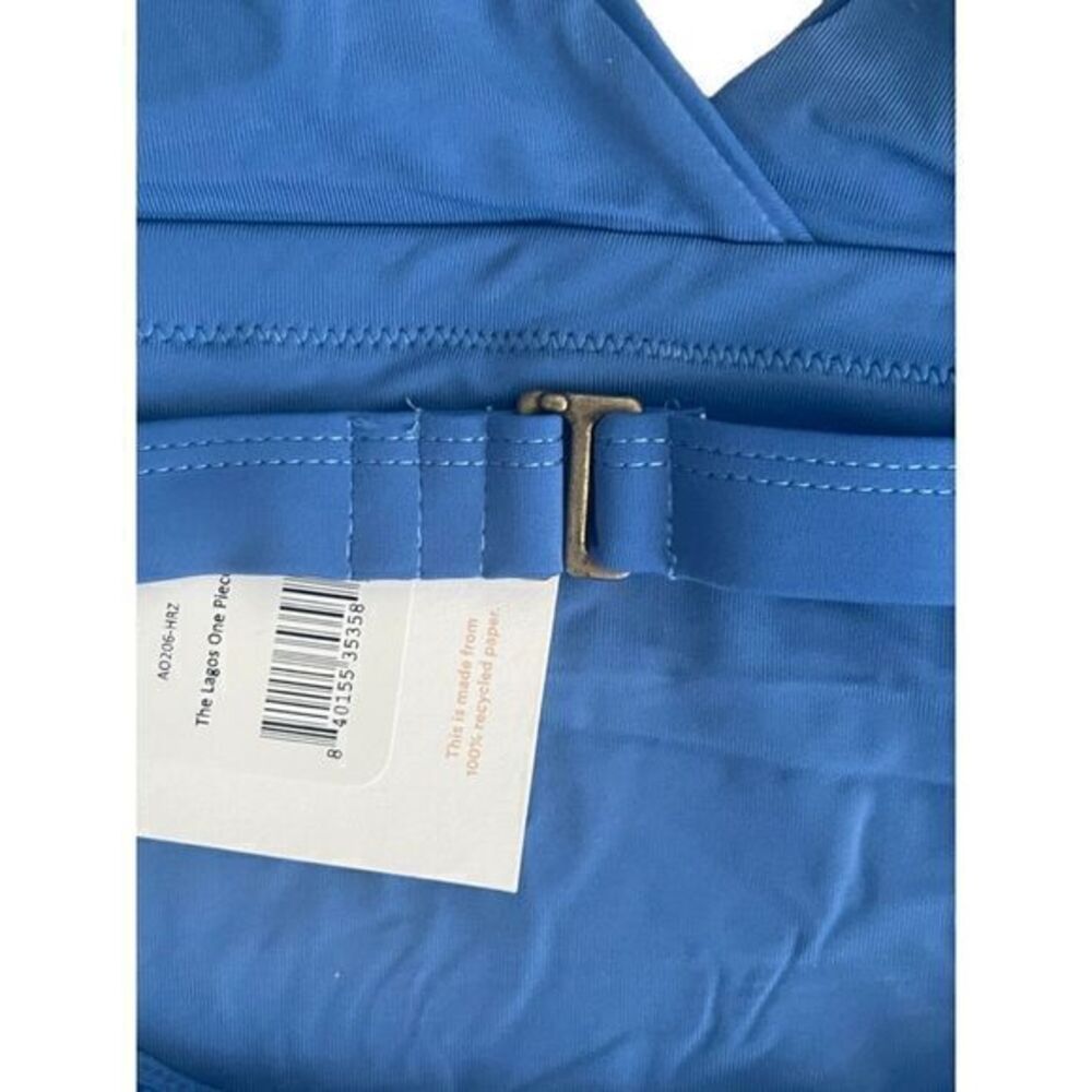 Andie Swim The Lagos One Piece Swimsuit Halter Tie Neck Horizon‎ Blue Size XL - Picture 7 of 14